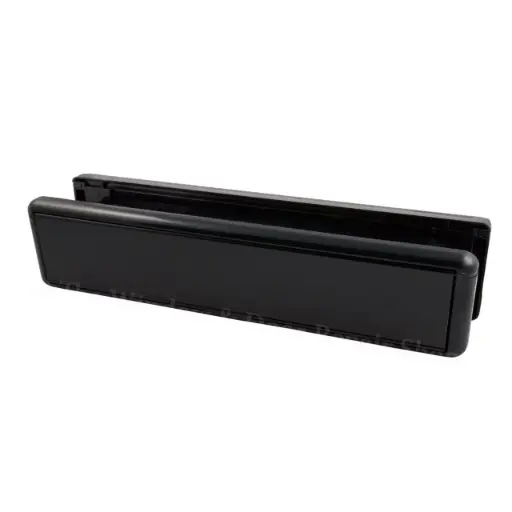 [2PDK0324A] YALE Welseal 12" Letterbox - Black with Black Frame, 40mm - 80mm