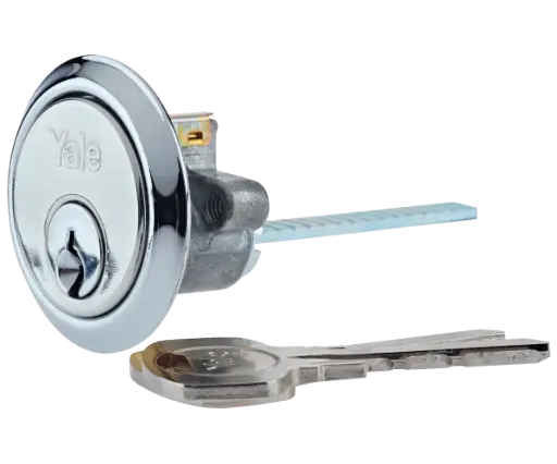 [YALP1109CH] Yale Locks P1109 Replacement Rim Cylinder - Polished Chrome, 2