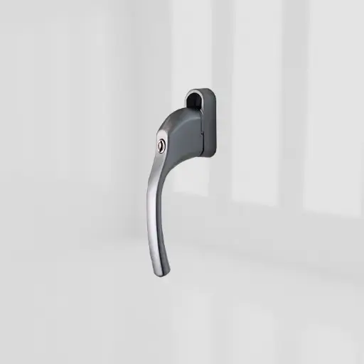 [2QTT0065] greenteQ ALPHA Tilt & Turn Window Handle - Tilt & Turn, Satin Chrome, 40mm