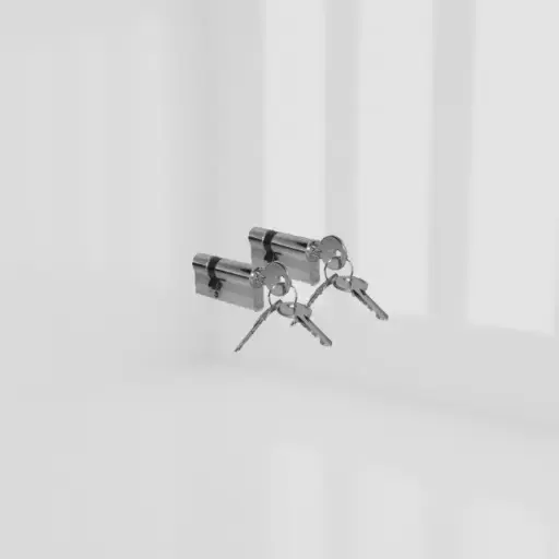[2QCY0345C] greenteQ Euro Profile Door Cylinders - Nickle - 10/50 - 6 Pin - Anti-Drill