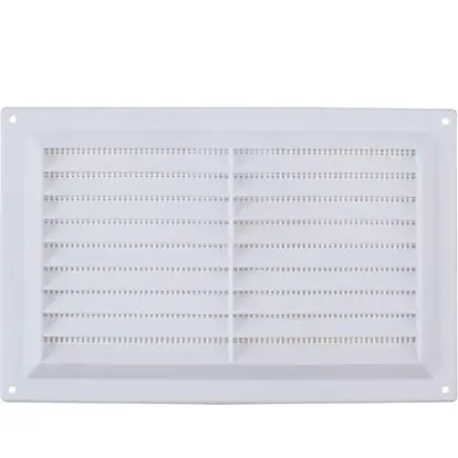 [SIL-4695D] Map Vent Fixed Louvre with Flyscreen - White - 229mm x 152mm