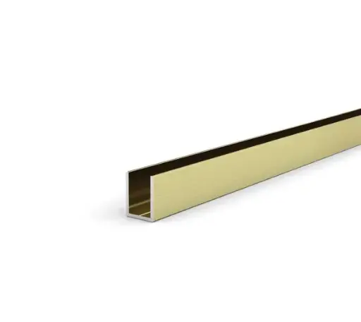 [BO5201584] Bohle U-profile 20 x 15 mm - Brushed Brass - 2500mm