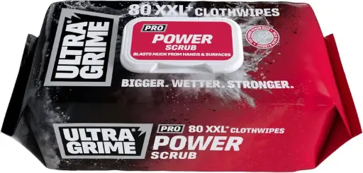 [UltraGrime-Scrub] UltraGrime PRO Power Scrub Wet Wipes
